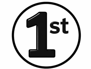 1st in a black circle