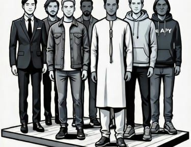 males from different ethnicities