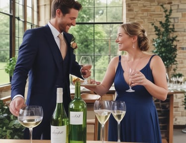A couple sharing a romantic dance while a singer performs in the background.