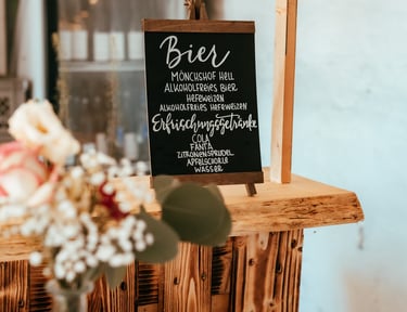 Speisekarte, Getränkekarte stilvoll gestaltet