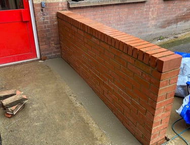 brick wall built by general builds