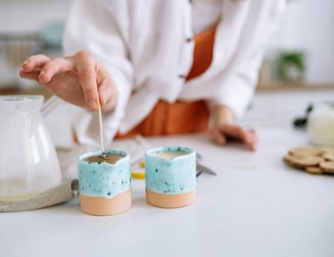 a woman is preparing to serve a meal