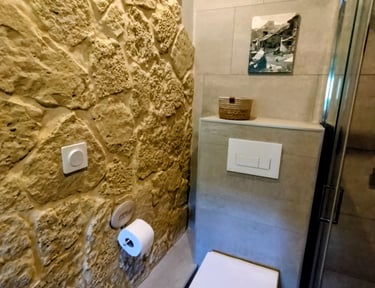 salle de bain vue montagne