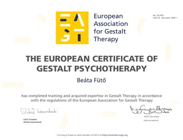 Gestalt therapy terápia diploma