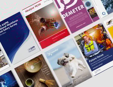 reports, white papers, magazines, typesetting by Michelle Pirovich, Squeezebox