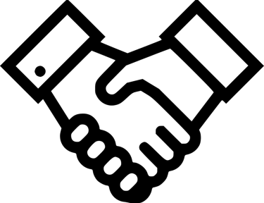 a handshake of two hands holding hands