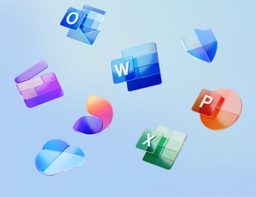 a bunch of different types of office icons