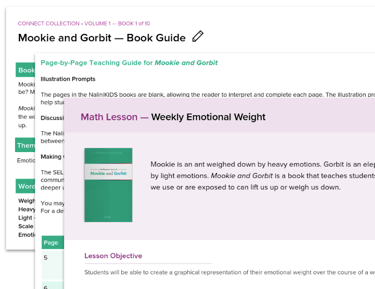 Teacher materials, including a book guide and lesson plan.