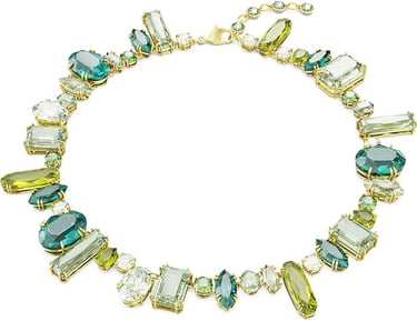 Elegant Bridesmaid Look Emerald Green SWAROVSKI Gema Crystal Necklace Collection