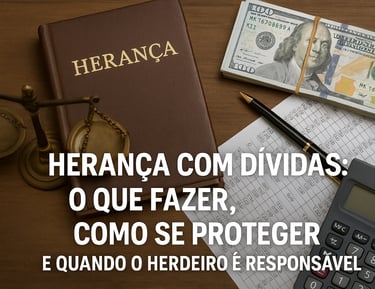 HERANÇA COM DÍVIDAS O QUE FAZER, COMO SE PROTEGER E QUANDO O HERDEIRO É RESPONSÁVEL