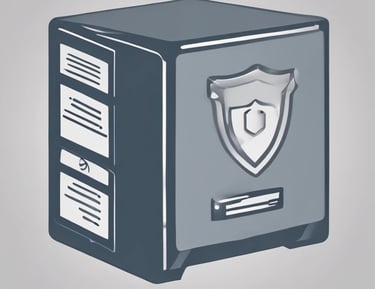 Cloud storage icons indicating secure automated backup processes.