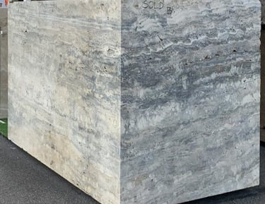 Silver Travertine Block
