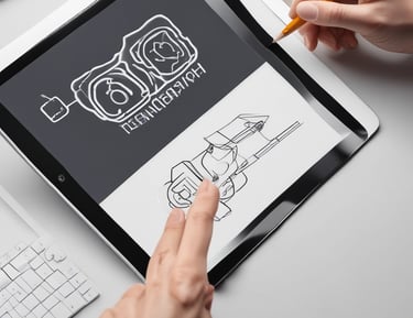 Creative workspace with designers brainstorming and sketching ideas.