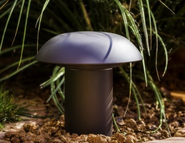 Outdoor speaker installed in the landscape garden