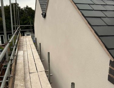 side of house rendered by franklins plastering