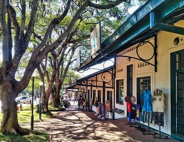 Local shopping and attractions are only steps away from Tabona House lodge.