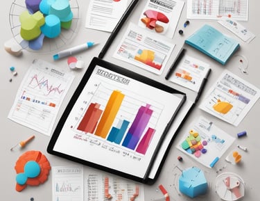 Graphs and charts illustrating pharmaceutical market analysis data.
