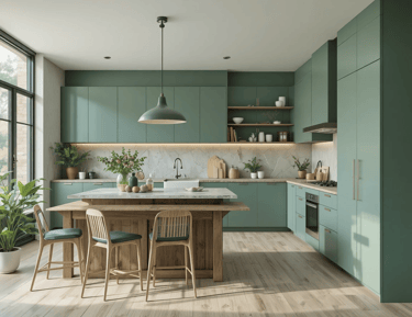 errores comunes al usar verde salvia en una cocina moderna