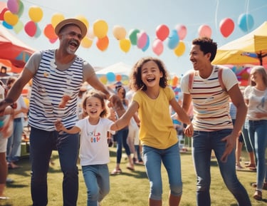 Kids enjoying a winter camp activity, building a snowman together.