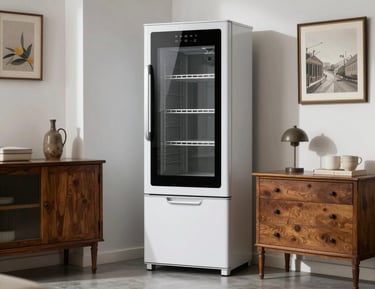 Cozy interior scene showcasing creative home decor and second hand items.