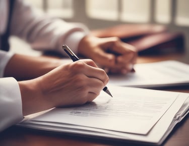 Official document stamped representing licenses and permits.