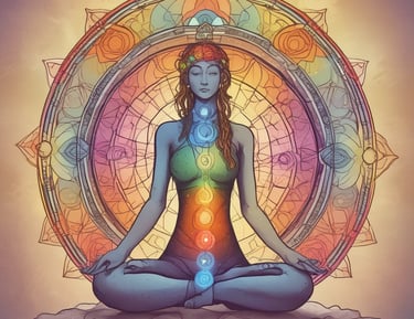 A serene healing space with candles and crystals ready for a Reiki session.