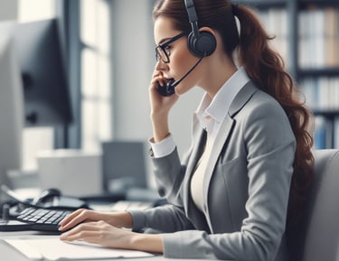 A consultant assisting a client with process improvements in an office.