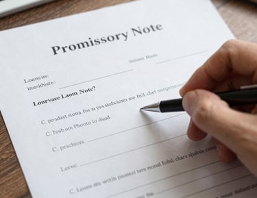 Mobile notary meeting a client at their home, reviewing paperwork together.