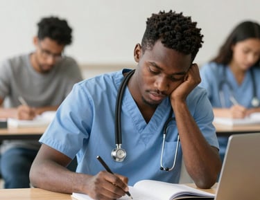 A group seminar with diverse students engaged in public health education.