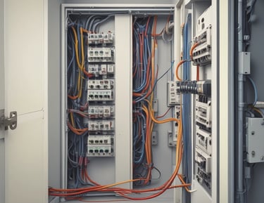 Outdoor lighting illuminating a garden pathway at dusk with warm yellow tones.