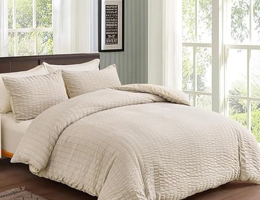 Beige Bedding Set King Size