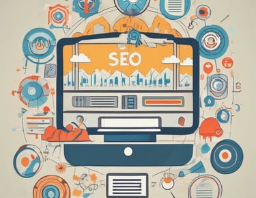 A graph showing rising SEO rankings and increased website traffic.