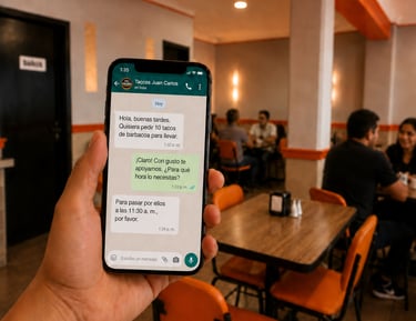 Pedidos rápidos y seguros vía WhatsApp