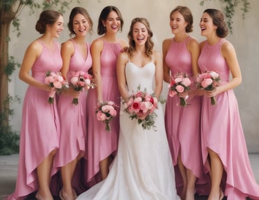 Close-up of a designer sketchbook showing custom dress designs and fabric swatches.