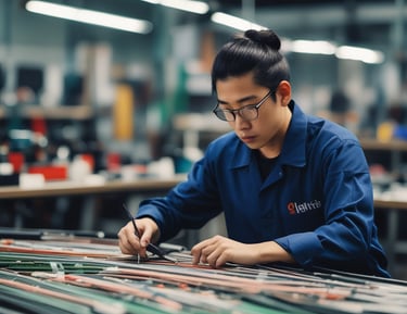 Close-up of advanced communication devices connected and operating smoothly.