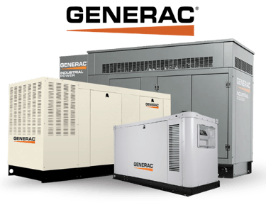 3 GENERAC Generators from their commercial/Industrial size to the residential size generators