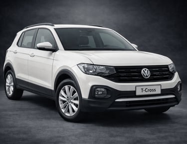 Volkswagen T-Cross Sense 2021 automático branco em destaque com design SUV