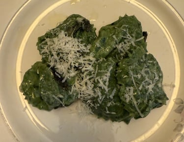 Spinach Ravioli with Butter Sage Sauce