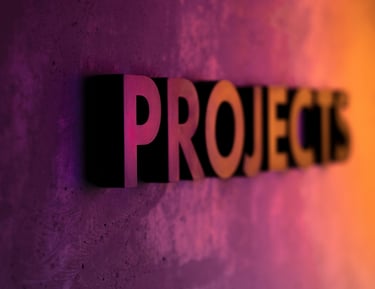 a sign that says project 4 on it