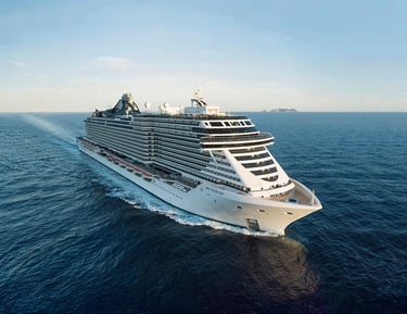 MSC ship heading to Ocean Cay