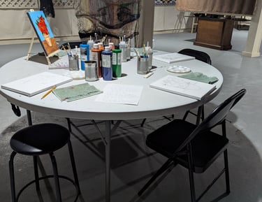 paint parties, art gallery in Potosi, Pamela Sue Perry, atelier, Chanticleer Pottery