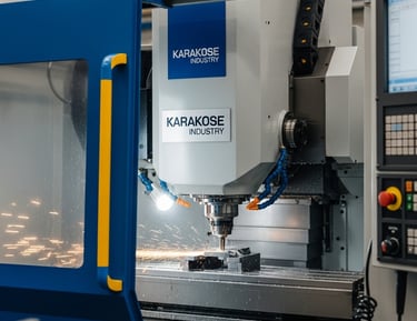 a machine that is cutting into a machine