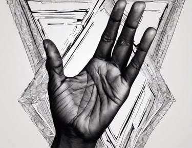 persons hand on white textile