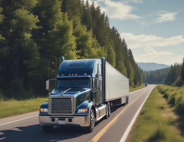A truck loaded with food products ready for export.