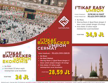 PAKET Umroh & I'tikaf 16 Hari Ramadhan 2