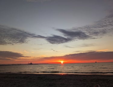 Sunset in front of the drumming circle in Estonia. Photo by Martin Vähk