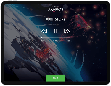 Screen shot of the application with playback controls