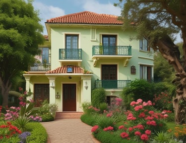 white and brown building and trees