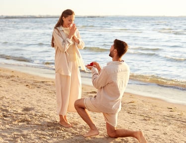 beach proposal in oahu, beach proposal in honolulu, proposal on the beach