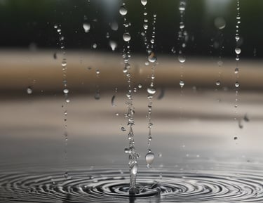A close-up view of turbulent water with swirling patterns and bubbles creating a dynamic texture on the surface. The water appears to be in motion with a mix of darker and lighter areas reflecting the light.